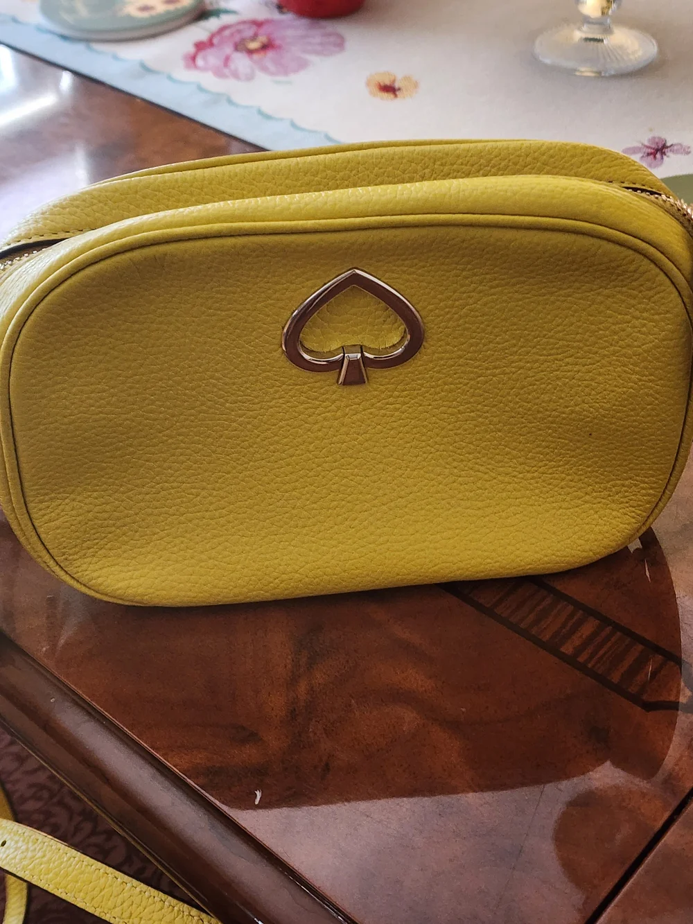 ✨️kate spade Yellow Pebbled Leather Crossbody with Tassel